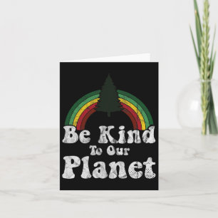 Earth Day Be Kind To Our Planet Retro Vintage Cute Card