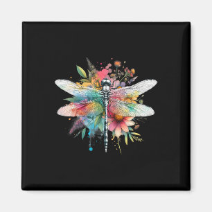Earth Day Beautiful Dragonfly Watercolor Art Insec Magnet