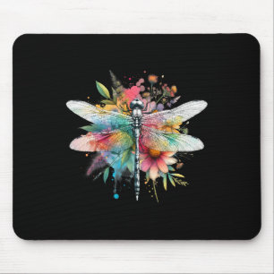 Earth Day Beautiful Dragonfly Watercolor Art Insec Mouse Pad