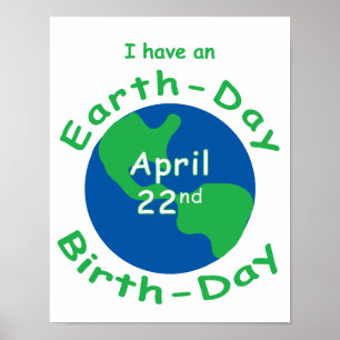 Earth Day Birthday Poster