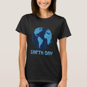 Earth Day Blue Earth Word Cloud Environmentalist T-Shirt