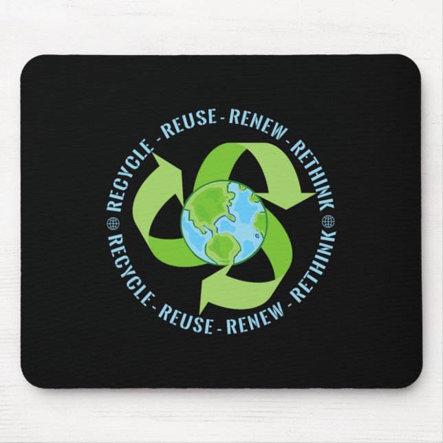 Earth Day Call To Activism Please Recycle  Mouse Pad (Front)