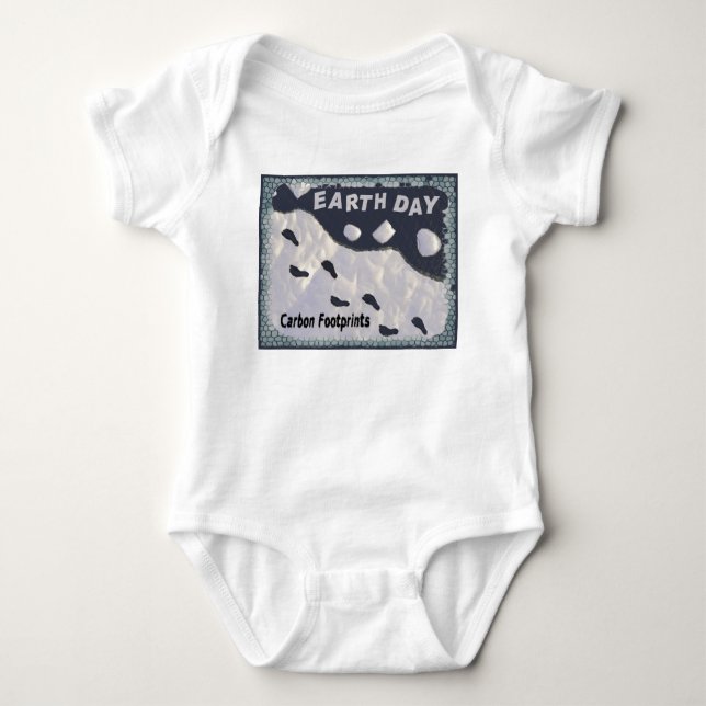 Earth Day - Carbon Footprints Baby Bodysuit (Front)