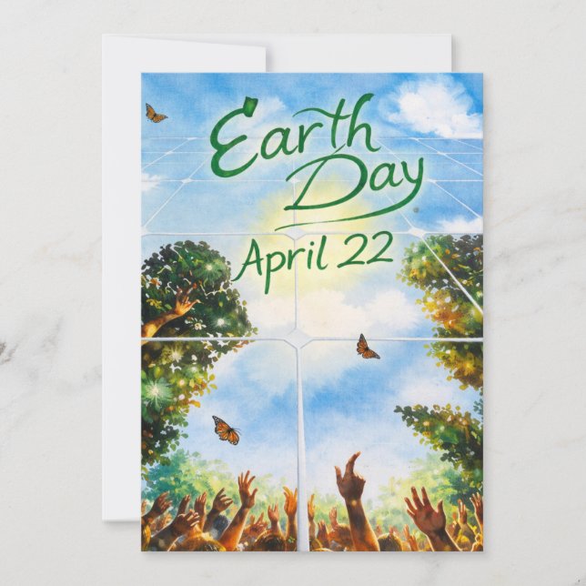 Earth Day Card - Beautiful Nature Celebration  (Front)