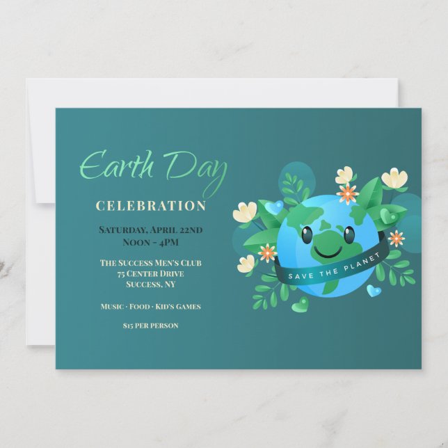 Earth Day Celebration Invitation (Front)
