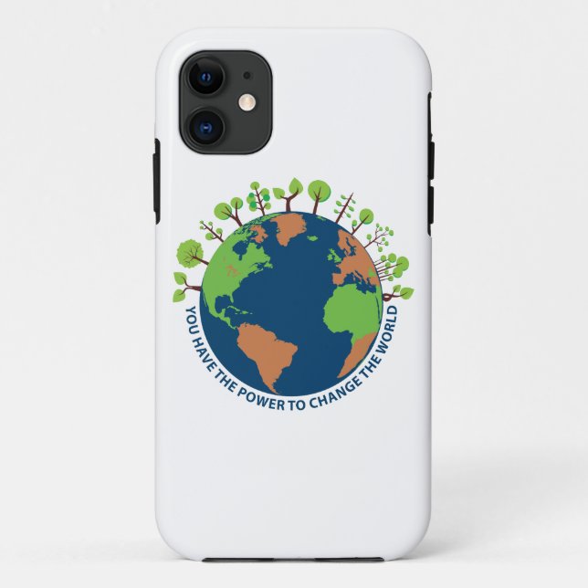 Earth Day Change The World Quote Case-Mate iPhone Case (Back)