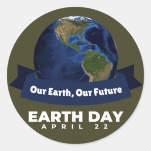 Earth Day Classic Round Sticker