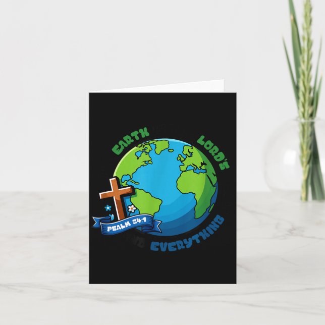 Earth day climate change awareness environmental card (Front)