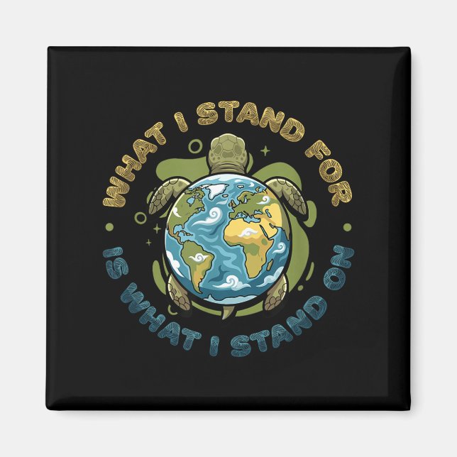 Earth day climate change awareness environmental magnet (Front)