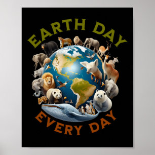 Earth Day Cute Earth Day 2025 Men Women Kids  Poster