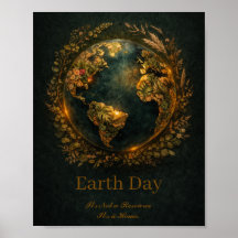 Earth Day Dark Botanical Wreath Nature Lover Gift