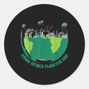 Earth Day Earth Activism Environmental Protection Classic Round Sticker