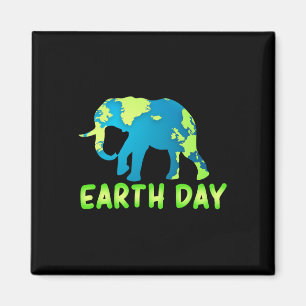 Earth Day Elephant For Kids  Magnet