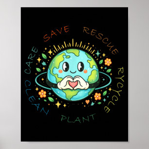 Earth Day Environment 2026 Cute Kids Boys Girls Poster