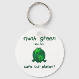 Earth Day Environmental Frog Key Ring