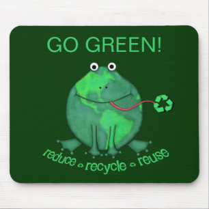 Earth Day Environmental Frog Mouse Pad