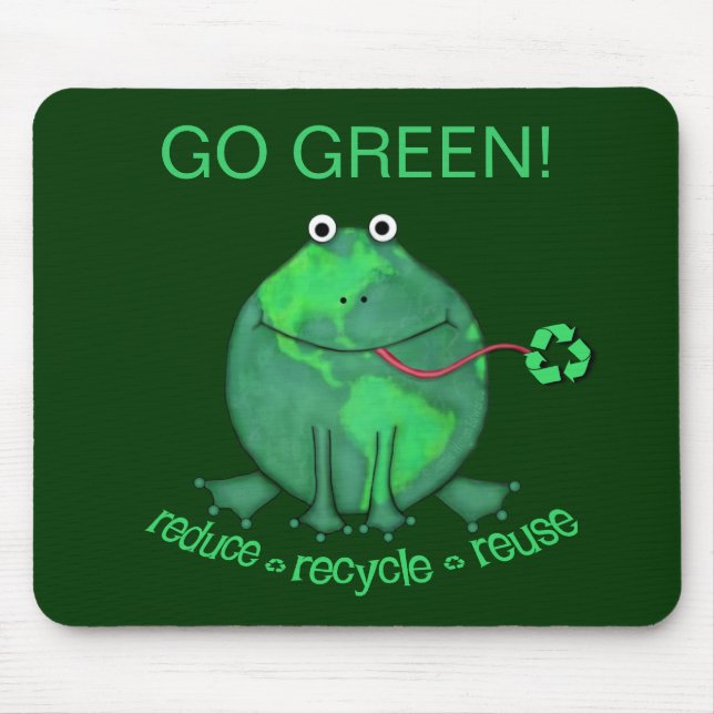 Earth Day Environmental Frog Mouse Pad (Front)