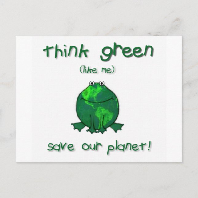 Earth Day Environmental Frog Postcard (Front)