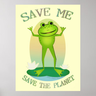 Earth Day Environmental Frog Poster