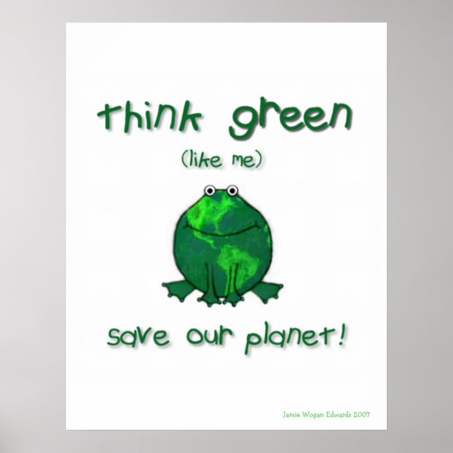 Earth Day Environmental Frog Poster (Front)