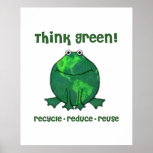 Earth Day Environmental Frog Poster