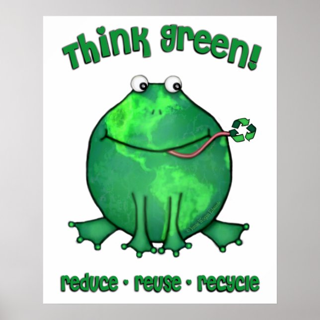 Earth Day Environmental Frog Poster (Front)