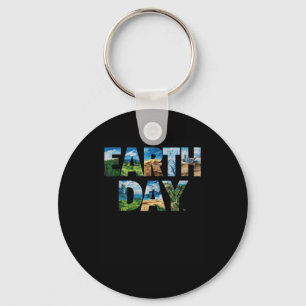 Earth Day Environmental Protection Save Tree & Key Ring