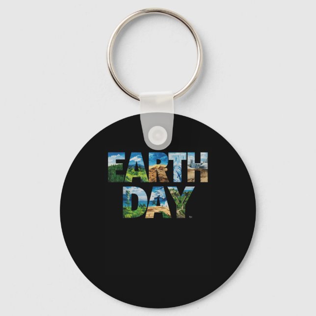 Earth Day Environmental Protection Save Tree &amp; Key Ring (Front)