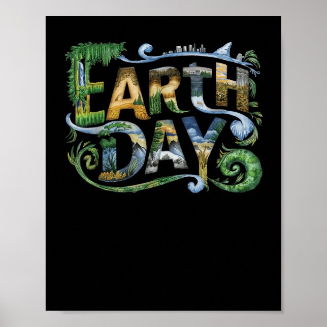 Earth Day Environmental Protection Save Tree &amp; Poster (Front)