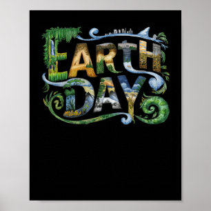 Earth Day Environmental Protection Save Tree And A Poster