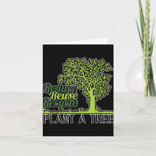 Earth Day Environmental Trees Protection Gift  Card (Front)