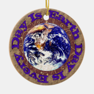 Earth Day Every Day Ceramic Tree Decoration