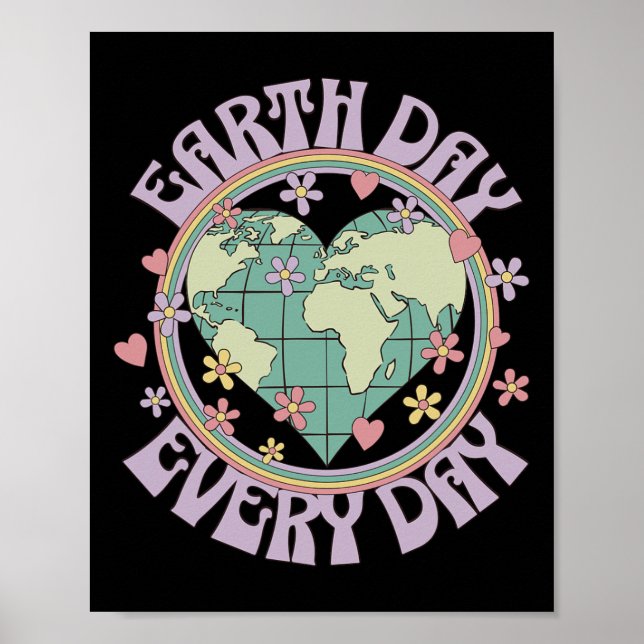 Earth Day Every Day Climate Change Environmental A Poster (Front)