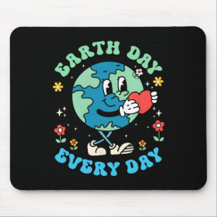 Earth Day Every Day Cute Planet Happy Earth Day Wo Mouse Pad