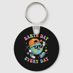 Earth Day Every Day Funny Earth Day 2025 Kids Todd Key Ring
