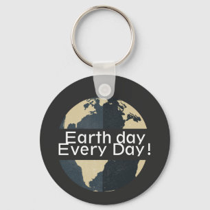 earth day every day, go green, Save Our Planet Key Ring