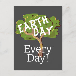 earth day every day, go green, Save Our Planet Postcard
