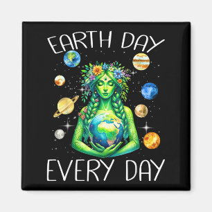 Earth Day Every Day Hippie Nature Gaia Greek Godde Magnet
