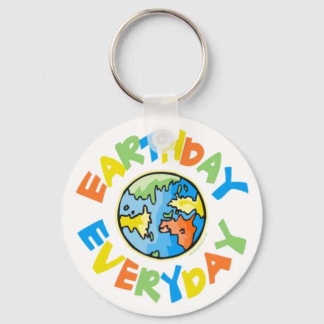 Earth Day Every Day Key Ring (Front)