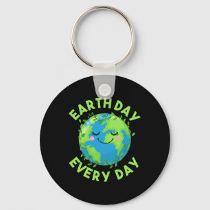 Earth Day Every Day Love The Environment Key Ring