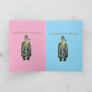  Earth Day Every Day Mother Nature Silhouette Art Card