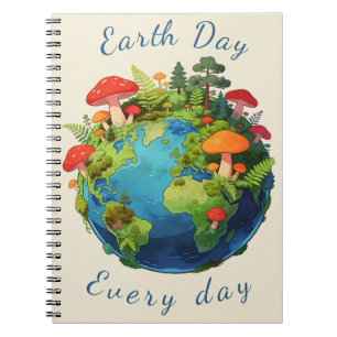 Earth Day Every Day Nature Planet Design Notebook