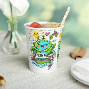 Earth Day Every Day Paper Cups