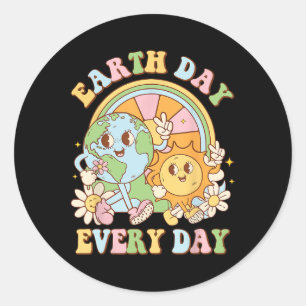 Earth Day Every Day Planet Environmental Earth Day Classic Round Sticker