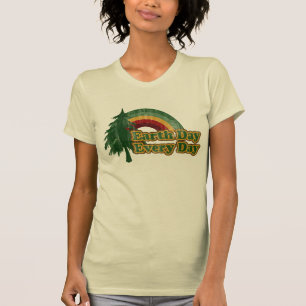 Earth Day Every Day, Retro Tree T-Shirt