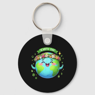 Earth Day Every Day Retro Vintage Men Women Kids N Key Ring