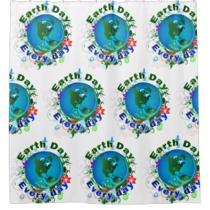 Earth Day Every Day Shower Curtain