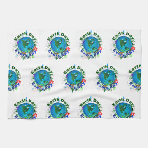 Earth Day Every Day Tea Towel
