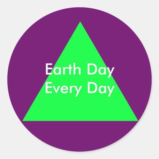 Earth Day Every Day The MUSEUM Zazzle Gifts Classic Round Sticker (Front)