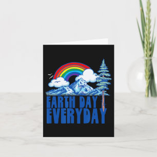 Earth Day Every Day! Vintage Rainbow Nature And Ou Card